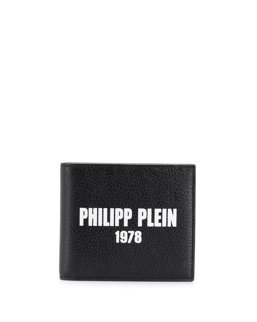 Philipp Plein Black French Bi-Fold Wallet for men