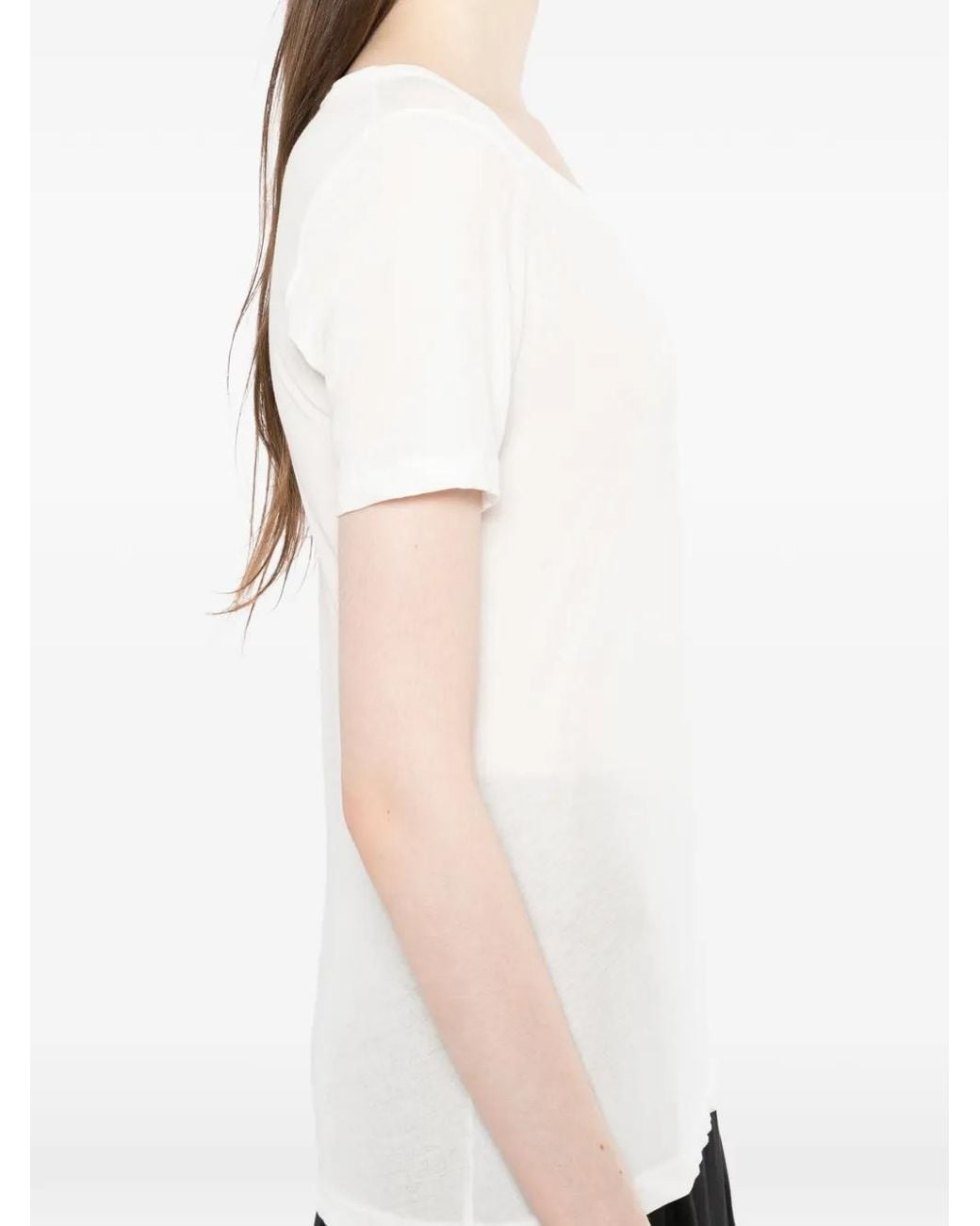 Yohji Yamamoto White High Gauge Cotton Jersey T-Shirt