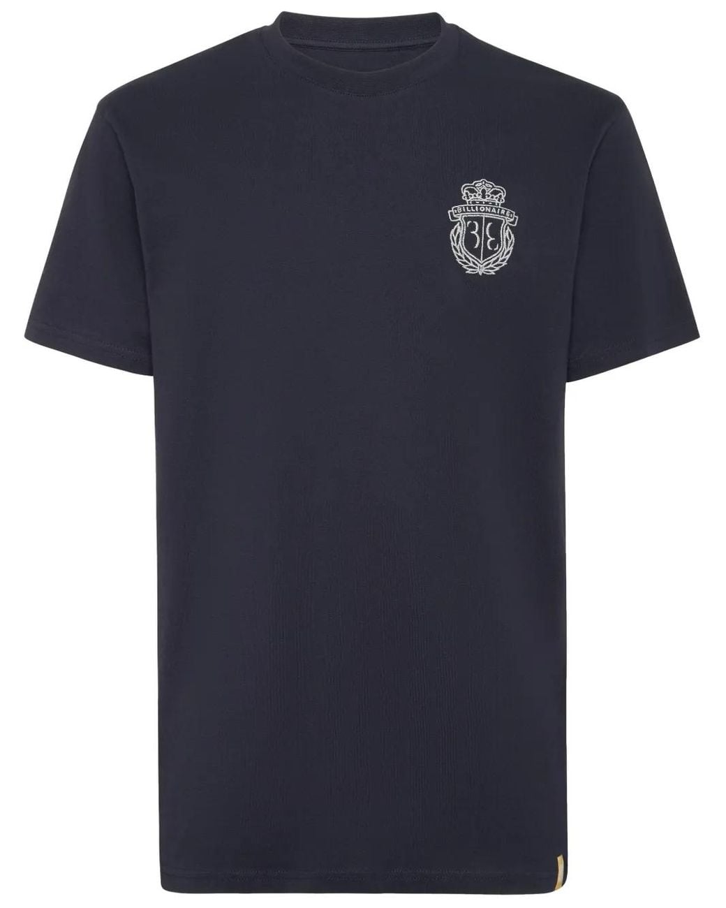 Billionaire Blue Embroidered Crest T-Shirt for men