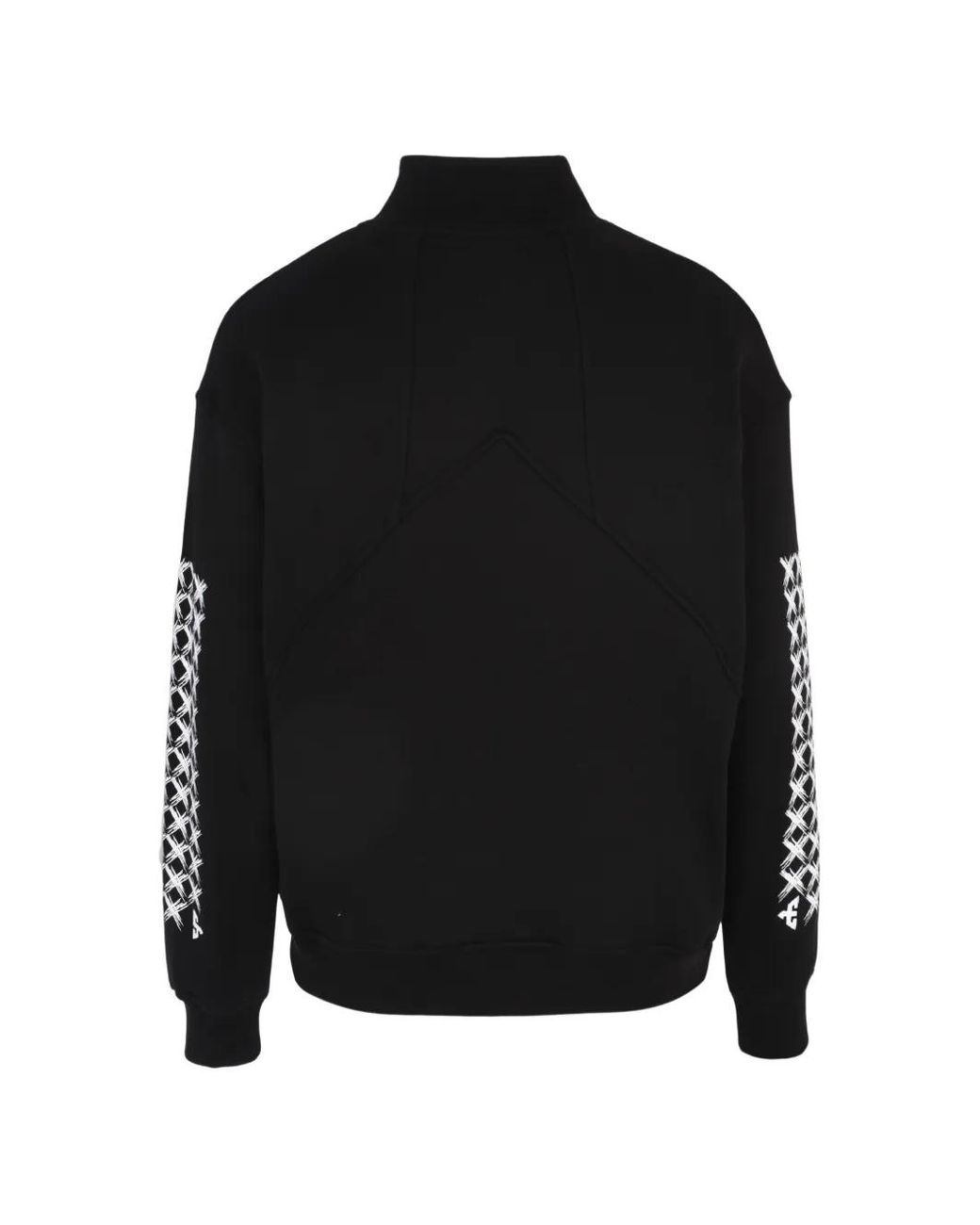 Exit Society Black Monogram X Logo-Detail Half-Zip Sweatshirt for men