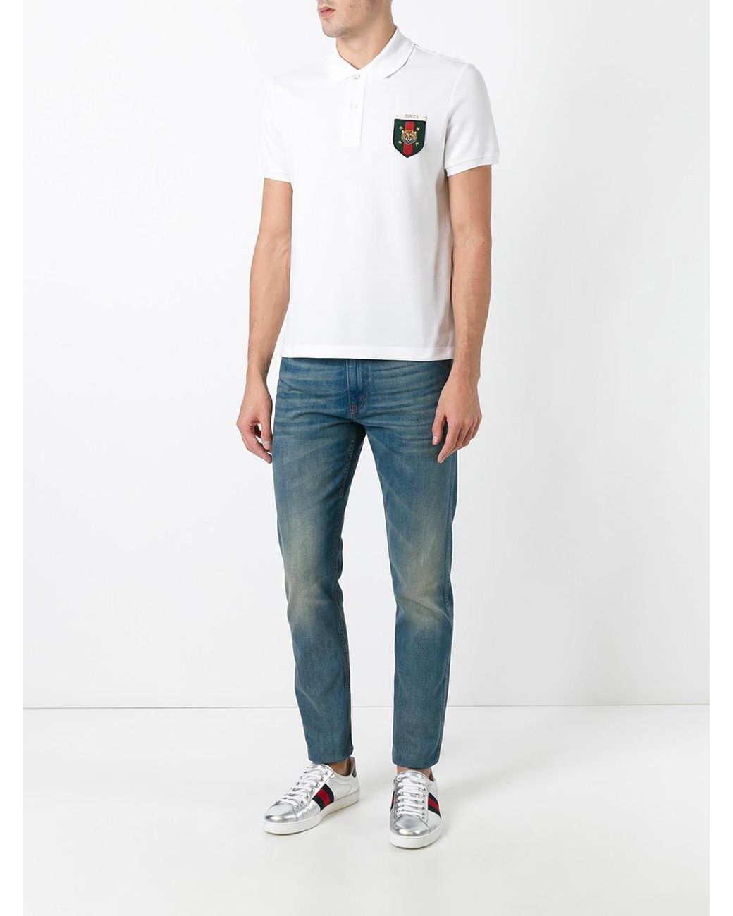 gucci crest polo