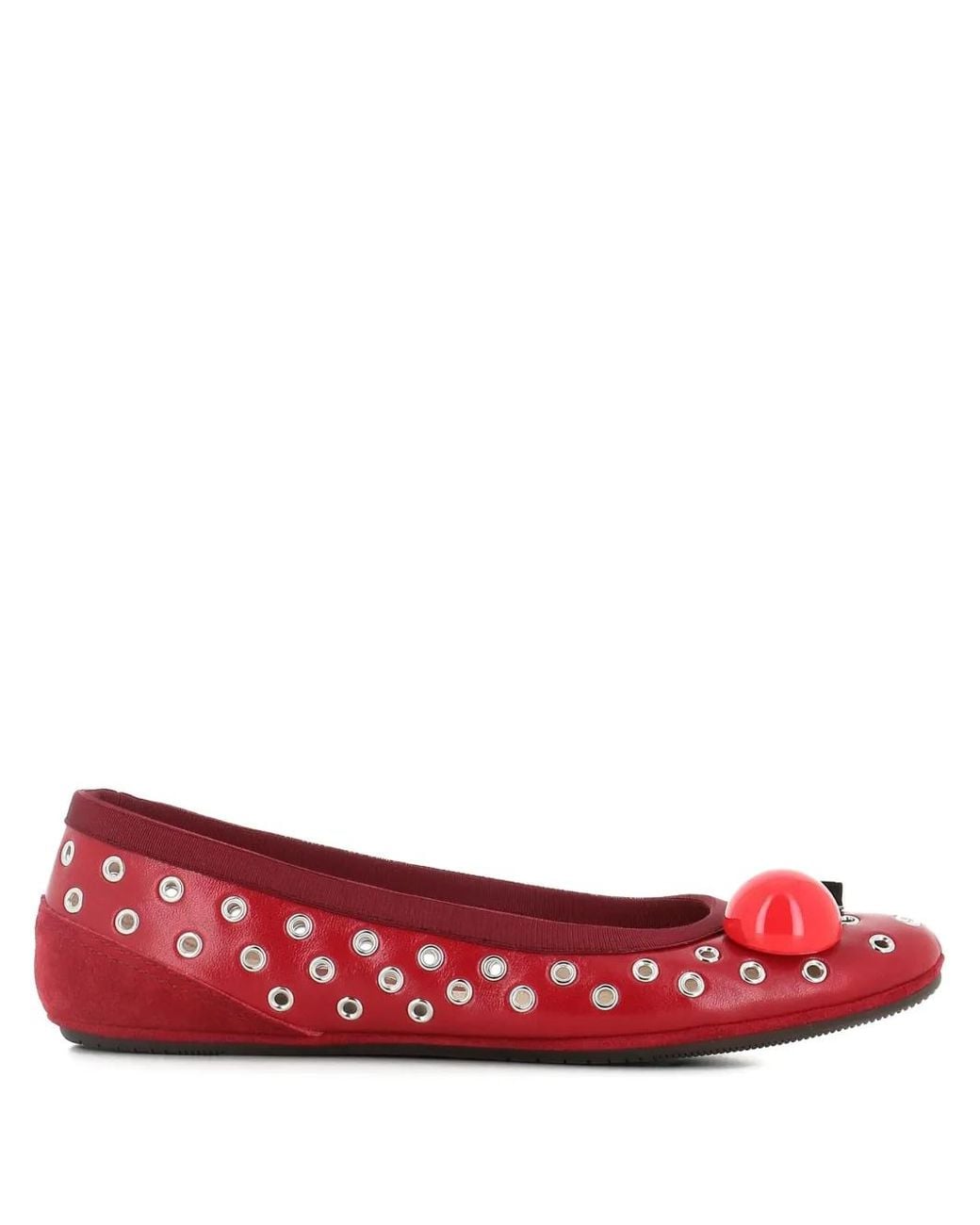 Dove Nuotano Gli Squali Red Becky Ballet Flats