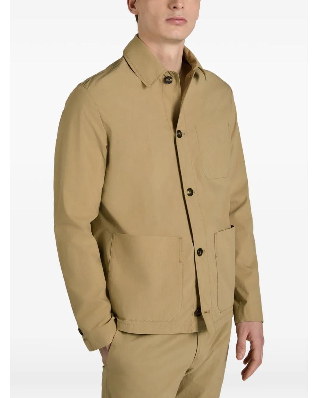 Incotex Natural Teknotela Buttoned Jacket for men