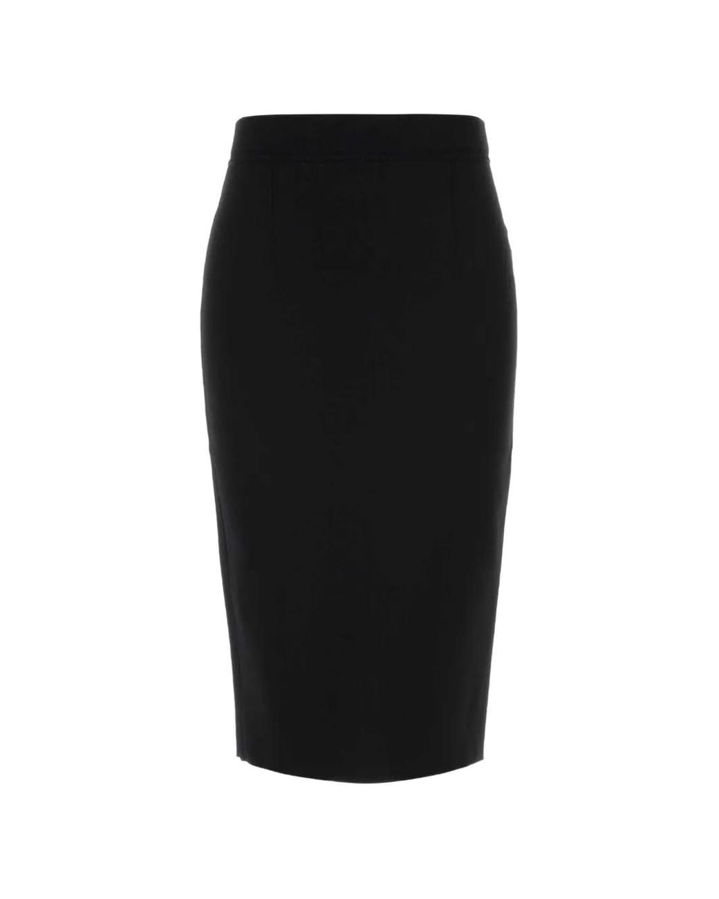 Tom Ford Black Knee-Length Fitted Pencil Skirt With Shaping Details