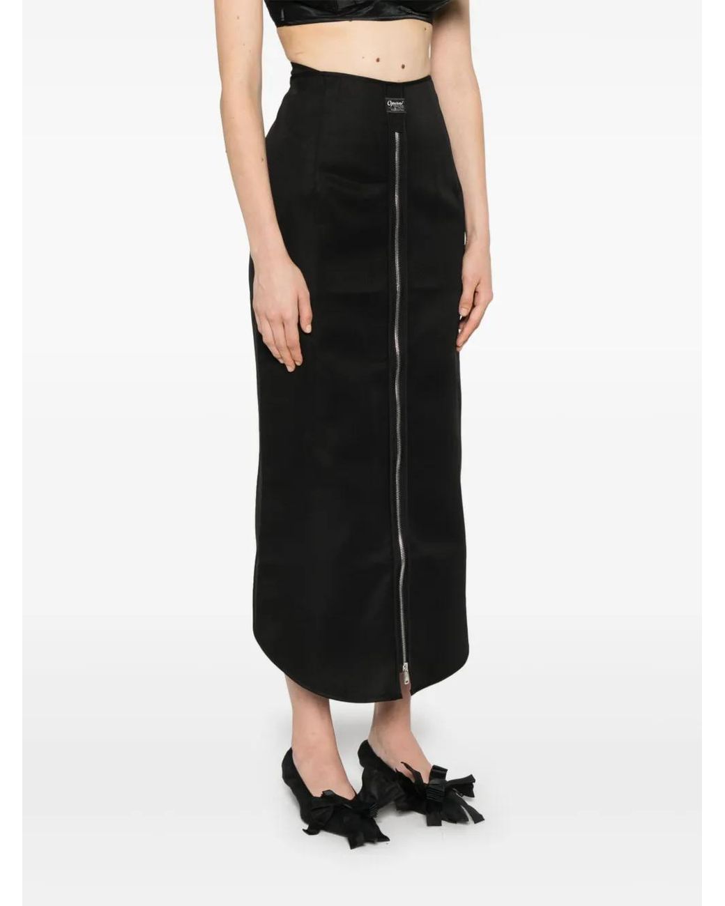 Coperni Black Zip Maxi Skirt