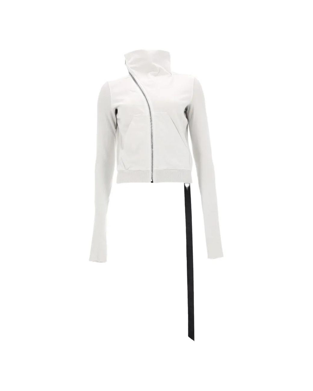 Rick Owens White Sweat Zippé