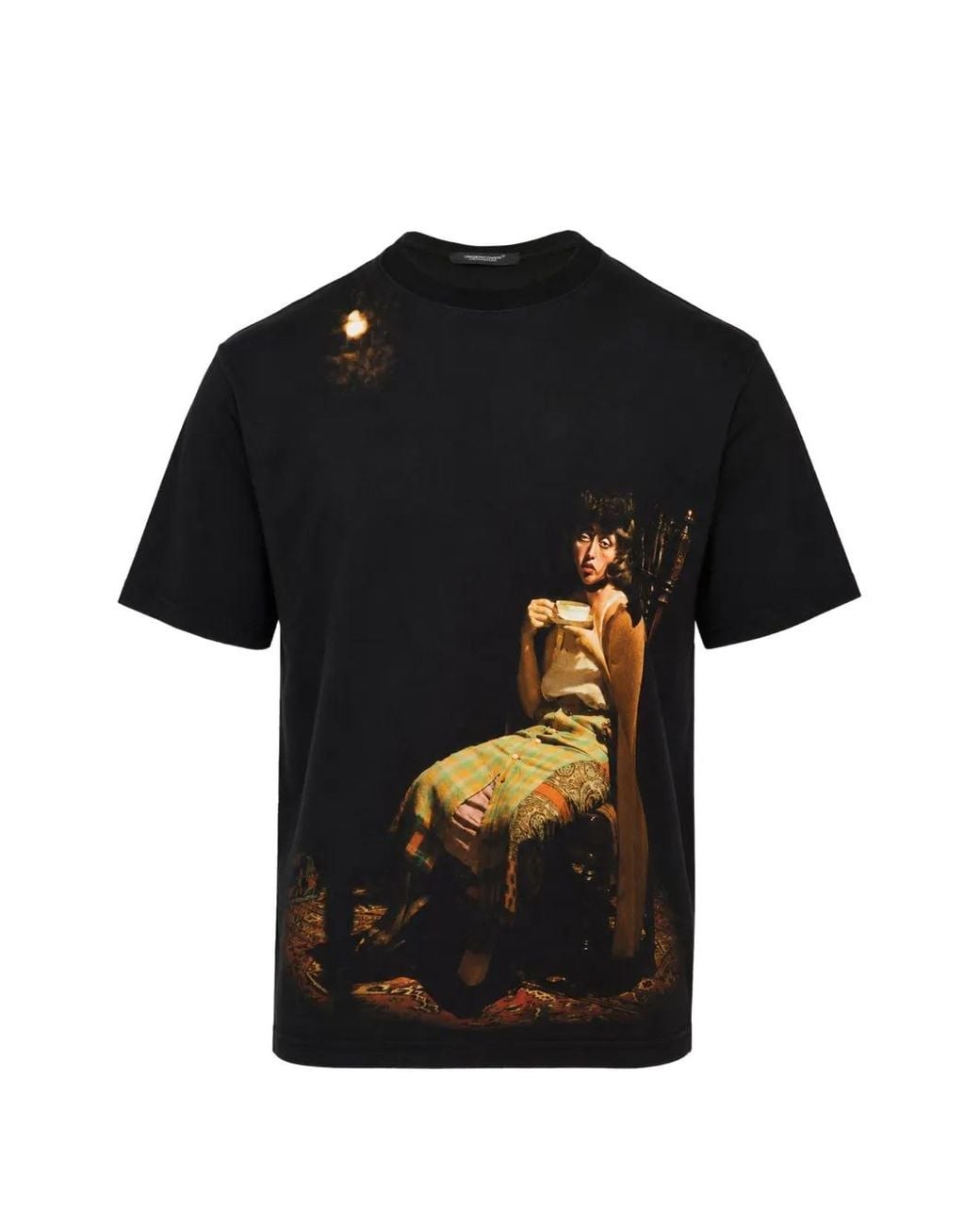 Undercover Black T-Shirt Cindy Sherman Seat Down En Coton for men