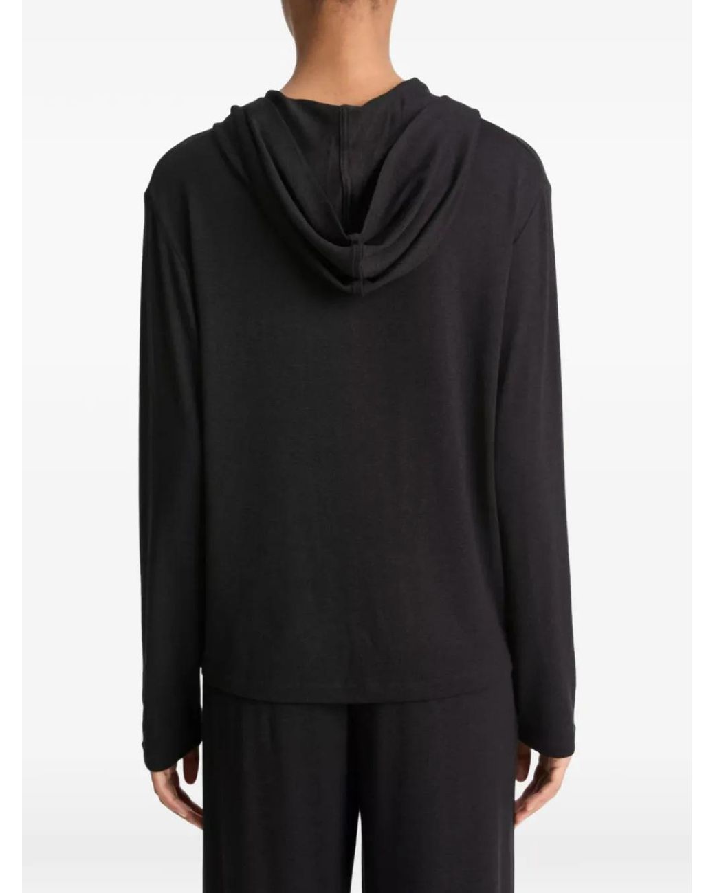 Vince Black Long-Sleeve Hoodie