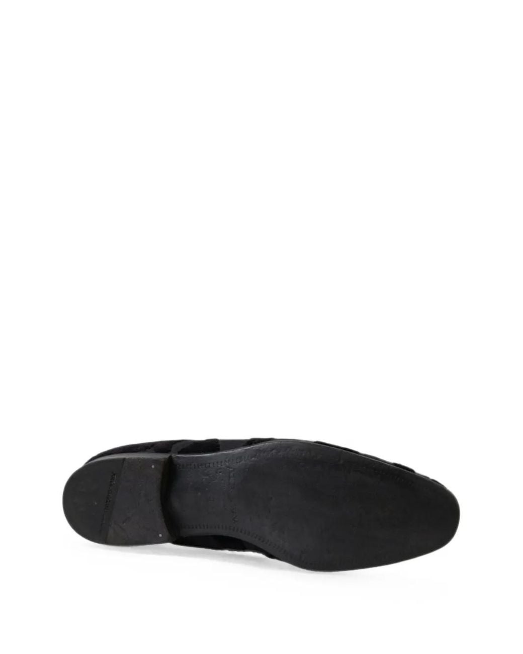 Dolce & Gabbana Black Floral-Brocade Loafers for men
