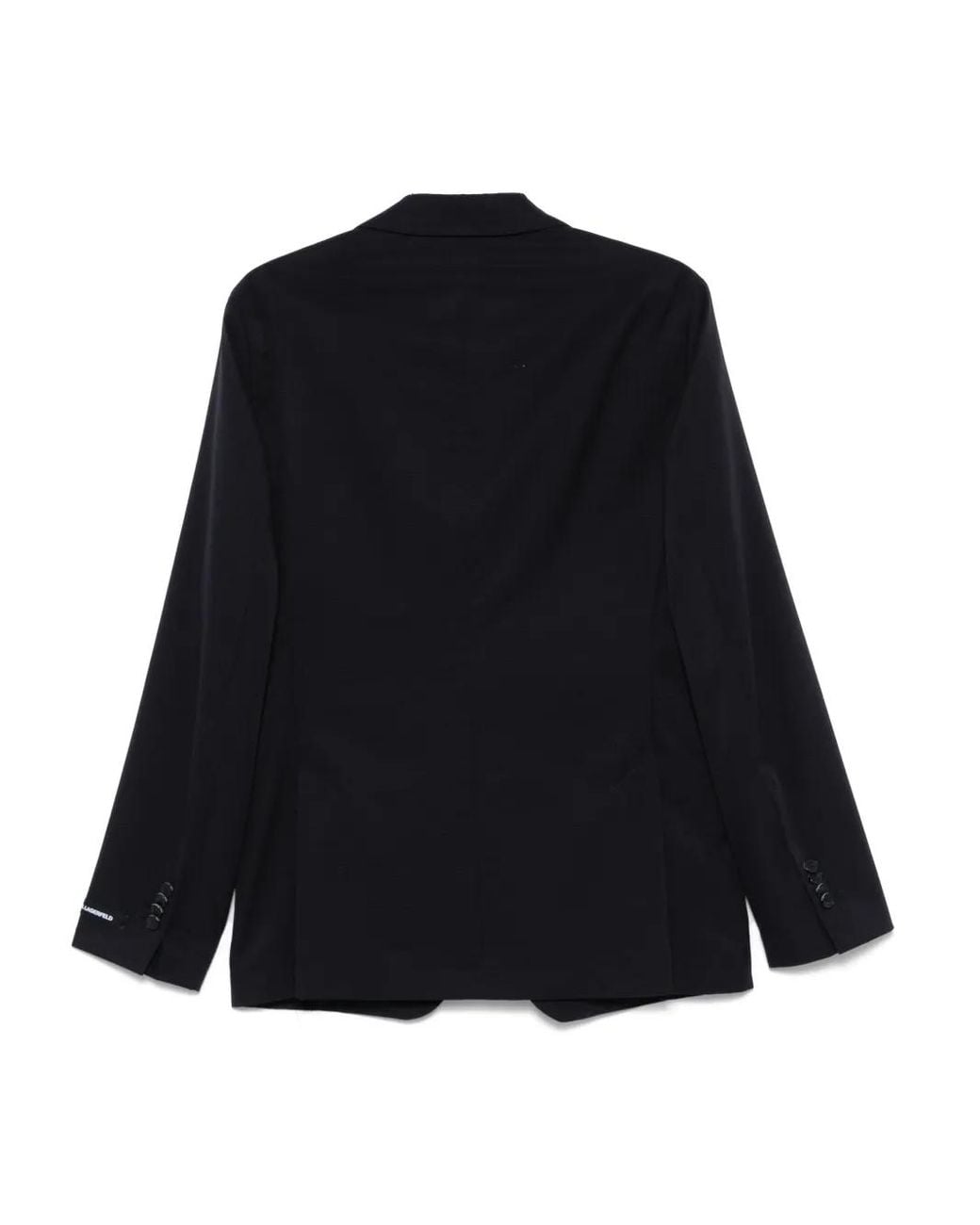 Karl Lagerfeld Black Ripstop Blazer for men