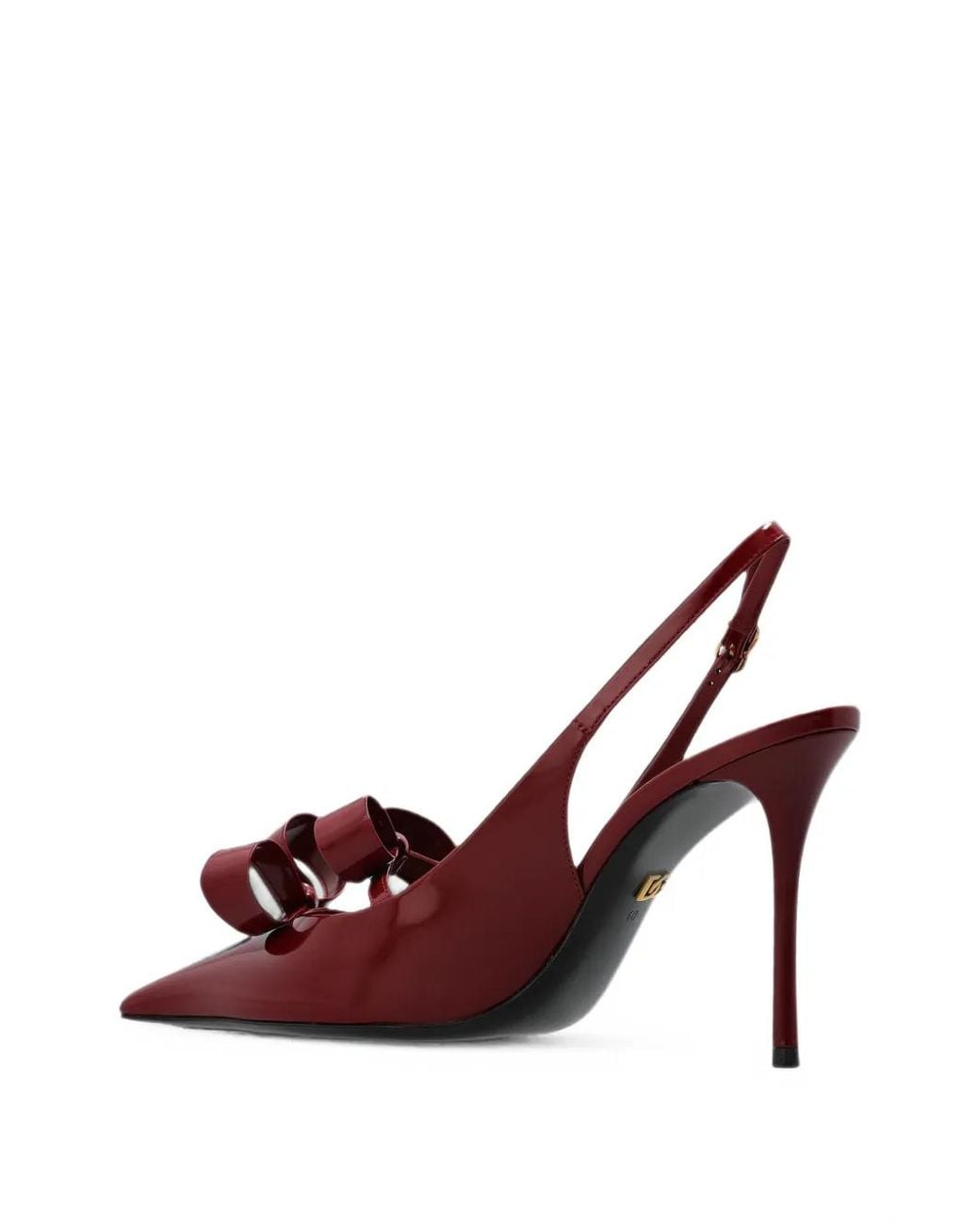 Dolce & Gabbana Red Bow-Detail Slingback Pumps