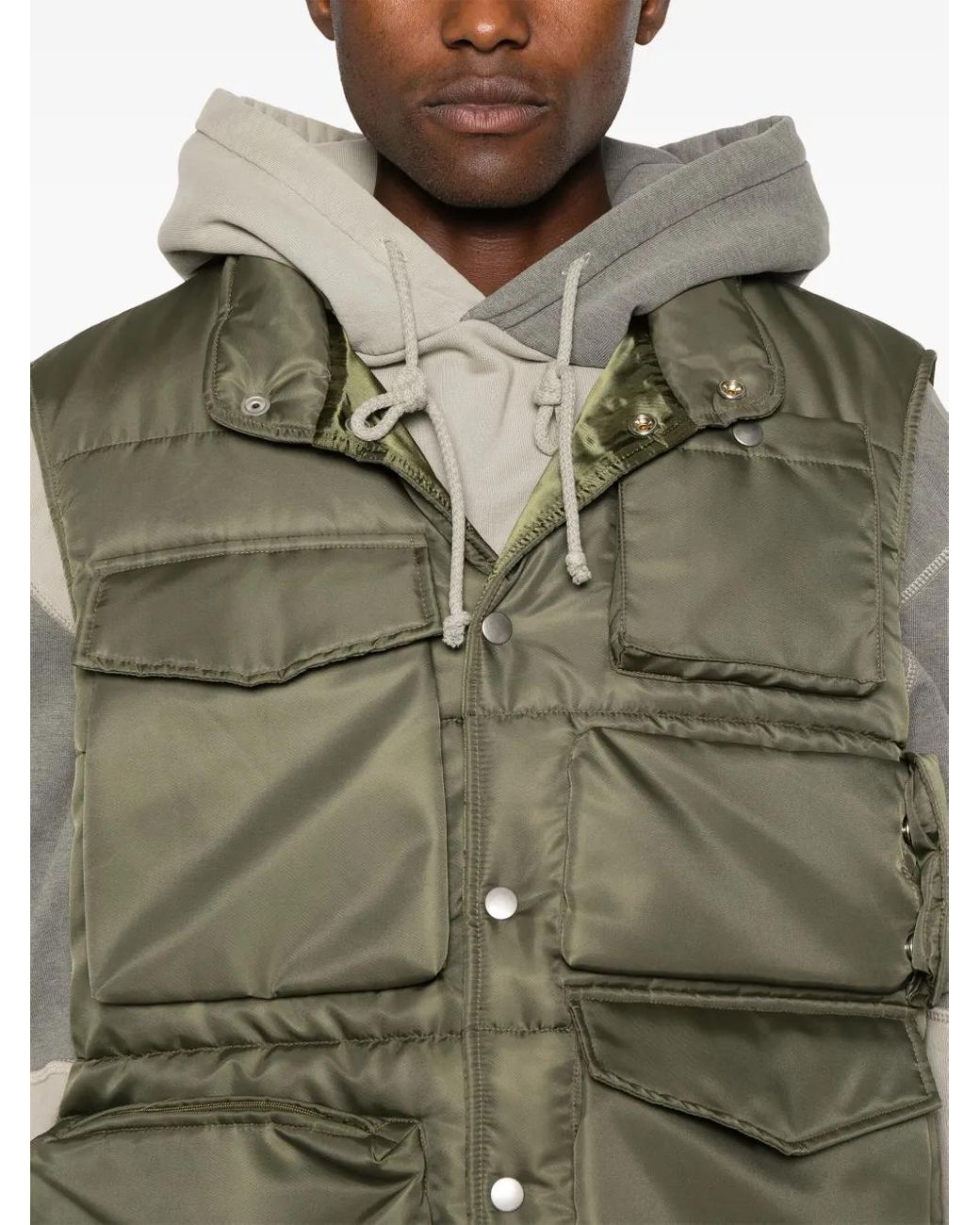 MM6 by Maison Margiela Green Padded Vest for men