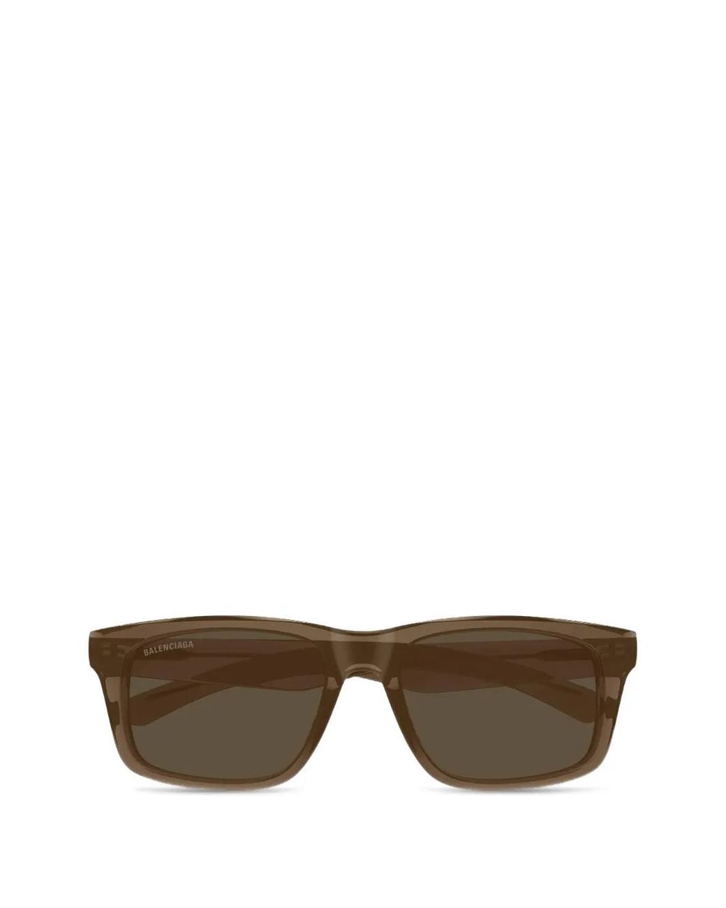 Balenciaga Gray Rectangle-Frame Sunglasses for men