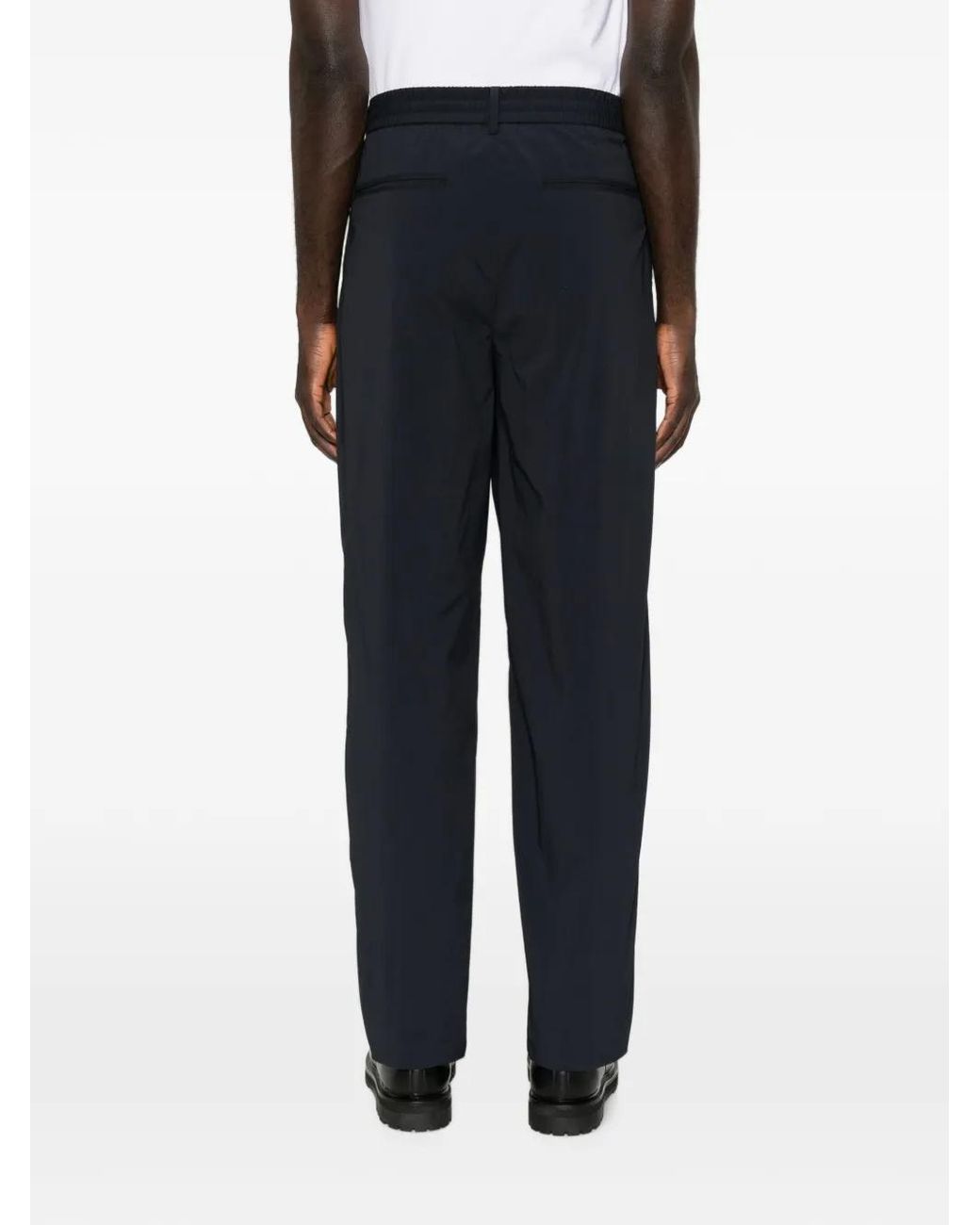 Emporio Armani Blue Nylon Trousers for men