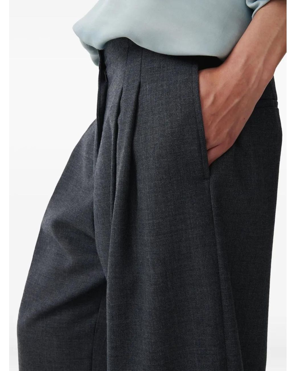 Studio Nicholson Gray Pleated Lira Pants