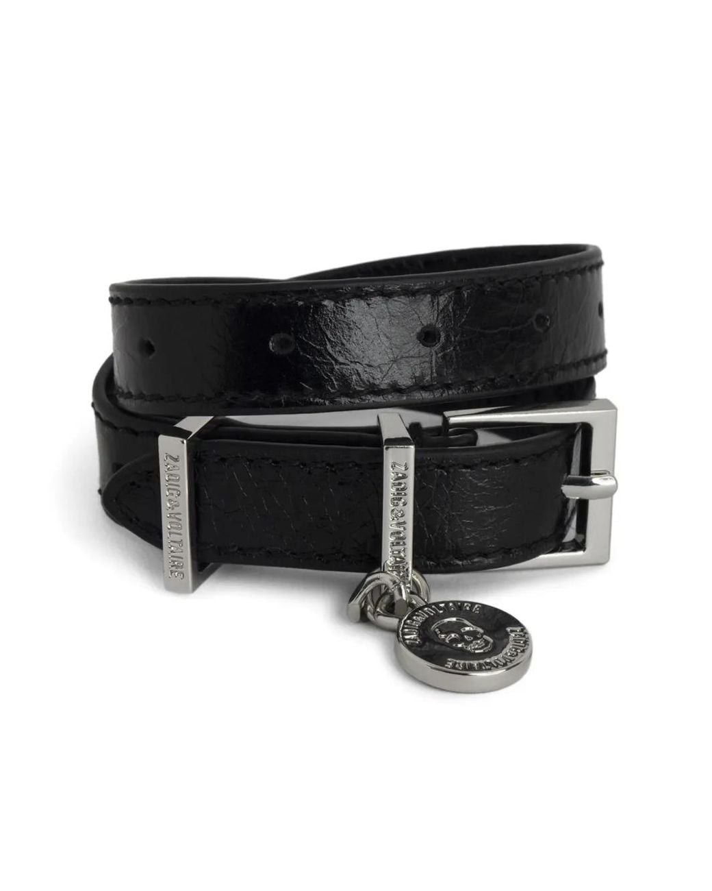 Zadig & Voltaire Black Sunny Leather Bracelet