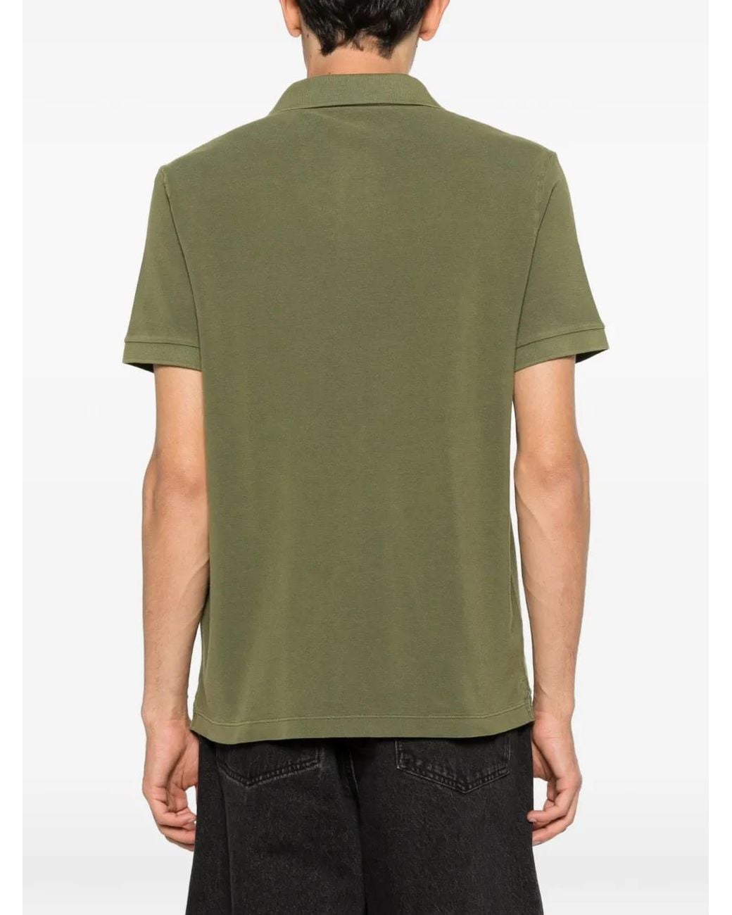 Stone Island Green 22002Sc Cotton Piqué Pigment Dye Polo Shirt for men