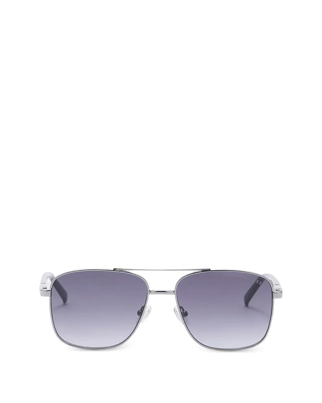 Guess White Pilot-Frame Gradient-Lens Sunglasses