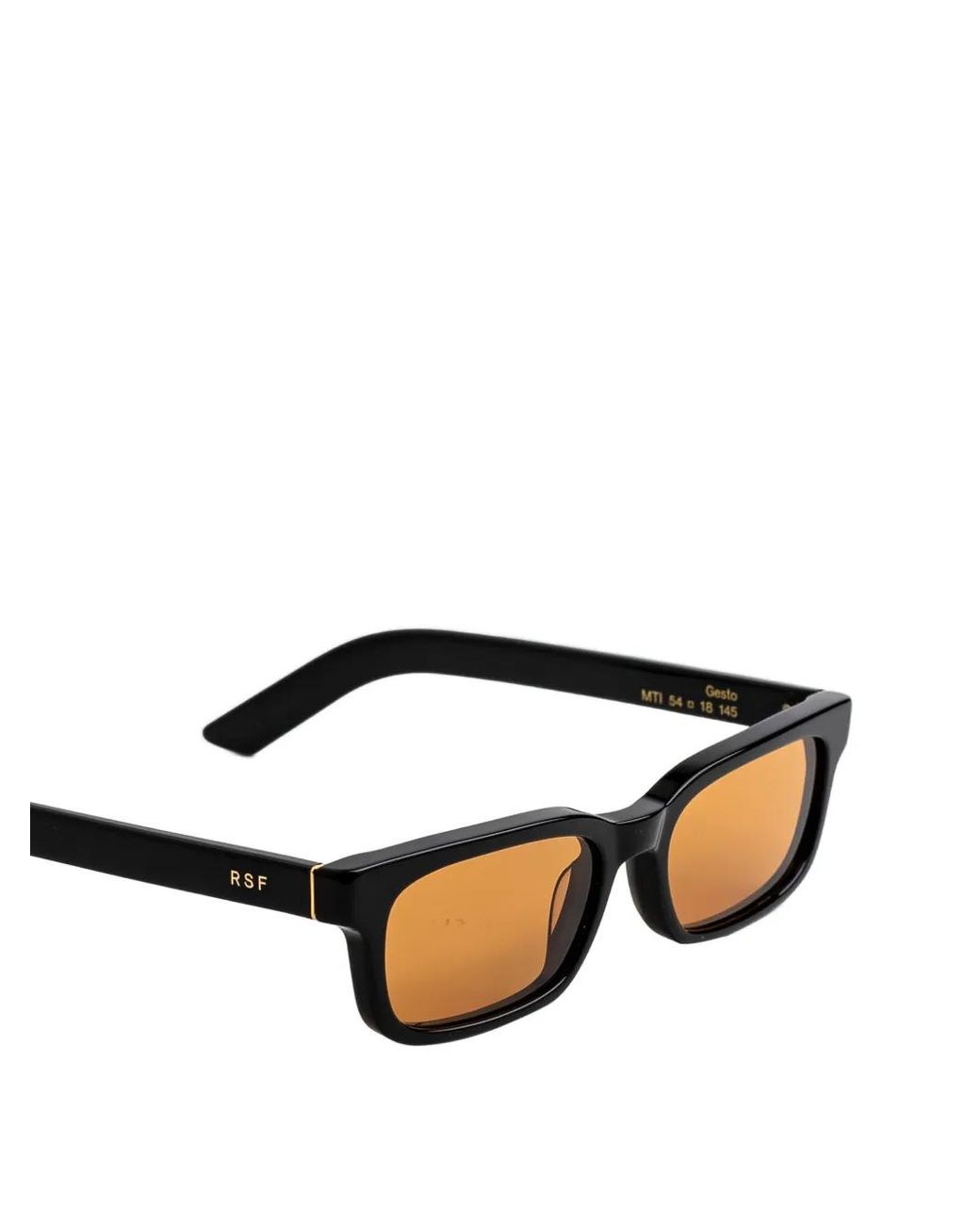 Retrosuperfuture Black Gesto Rectangle-Frame Sunglasses