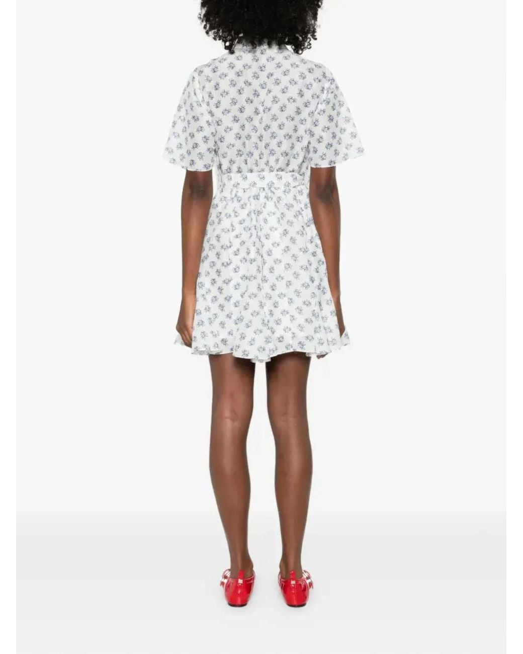 Maje White Jacquard Print Maxi Dress