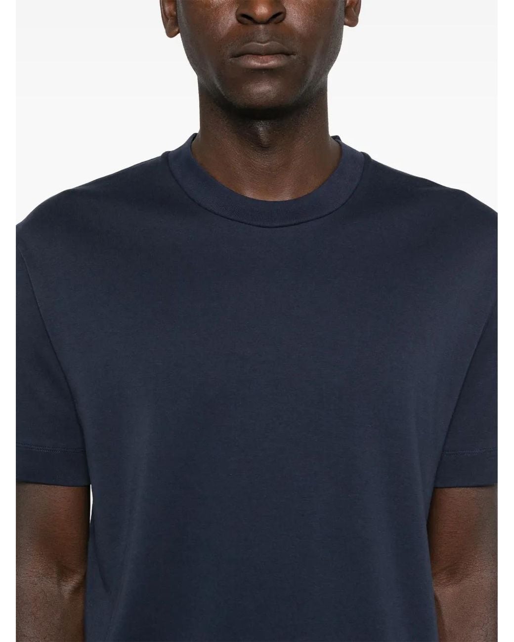 Sunspel Blue Crew-Neck Short-Sleeve T-Shirt for men