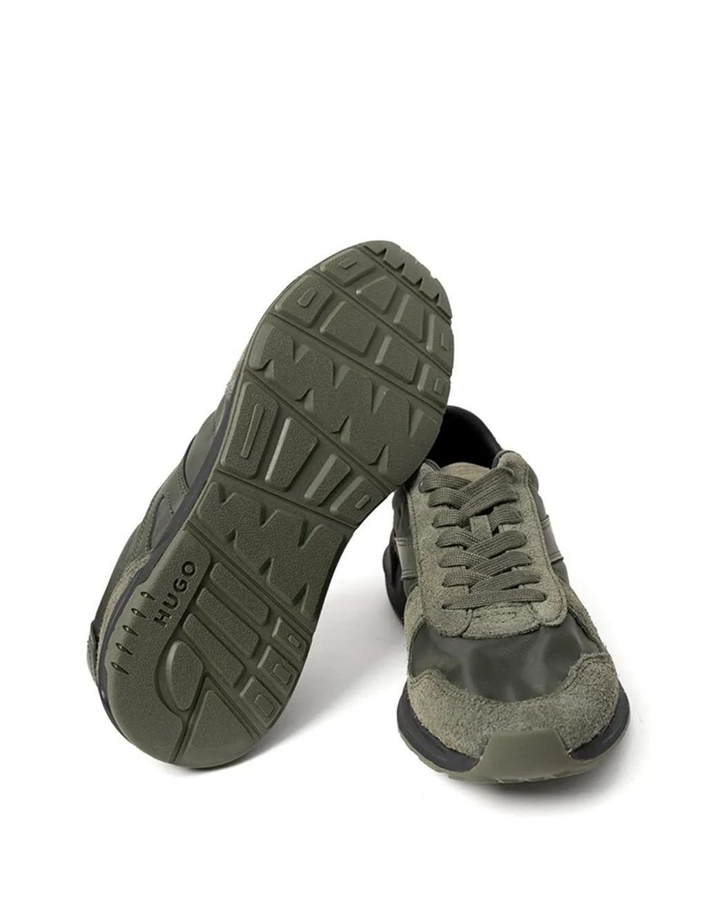 Sneakers Con Inserti E Logo di HUGO in Green da Uomo