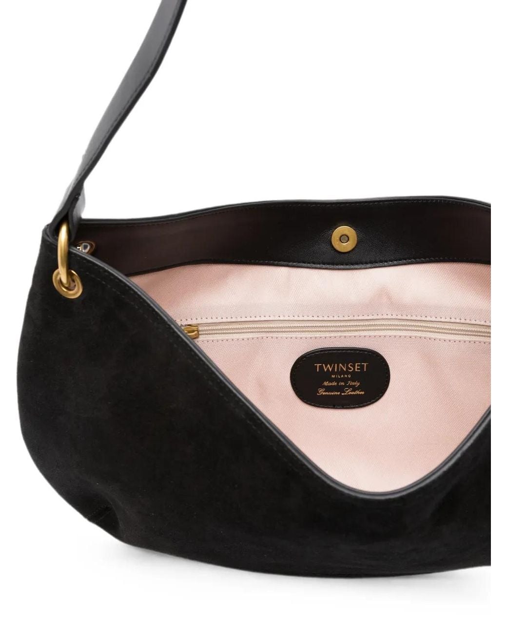 Twinset Black Round Suede Bag