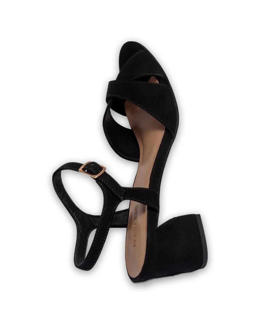 Bernardo Black Ginni Crossover Sandals