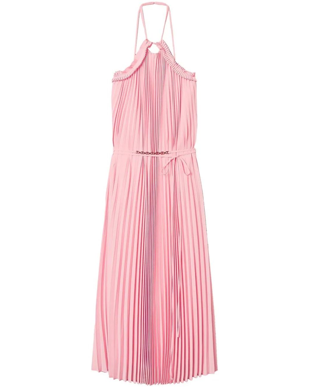 Twinset Pink Pleated Maxi Dress