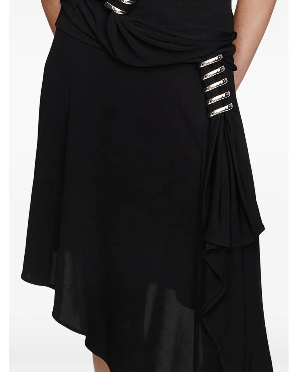 Christopher Esber Black Coiled Embellished Midi Skirt