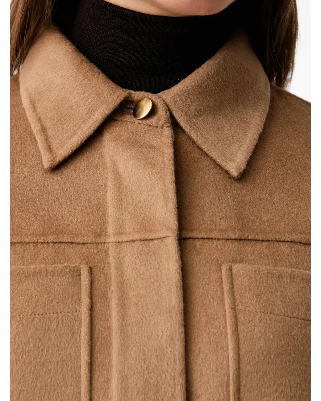 Kaos Brown Button-Up Pocket-Detail Jacket