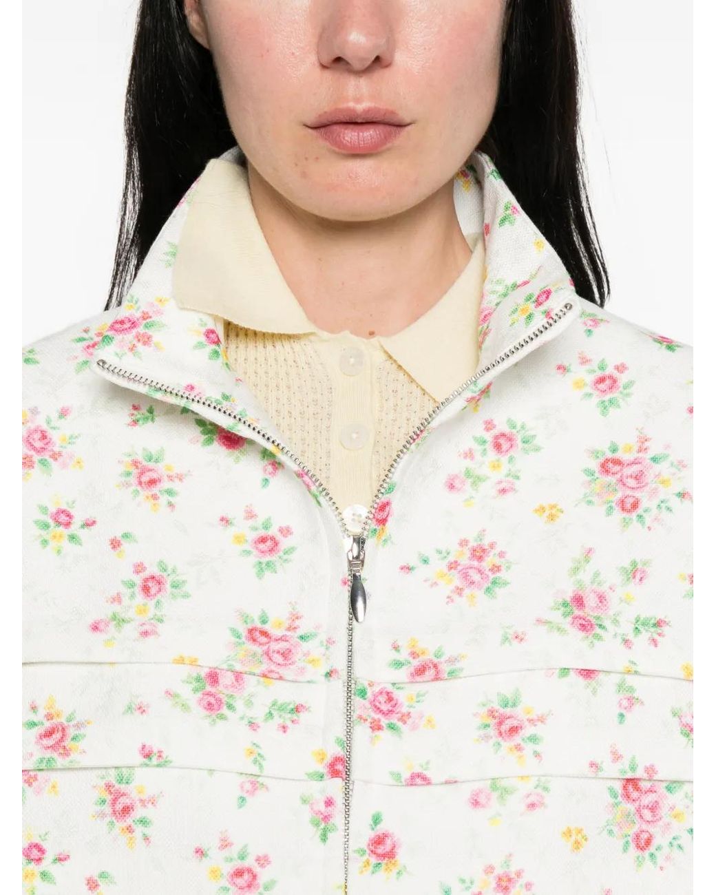 ShuShu/Tong Floral Jacket in White | Lyst