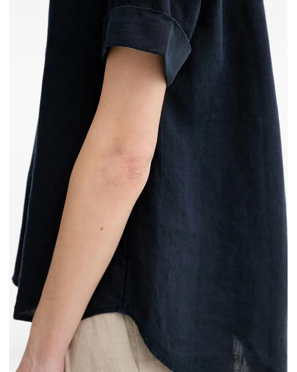Marc O' Polo Blue Chemise En Lin À Manches Courtes