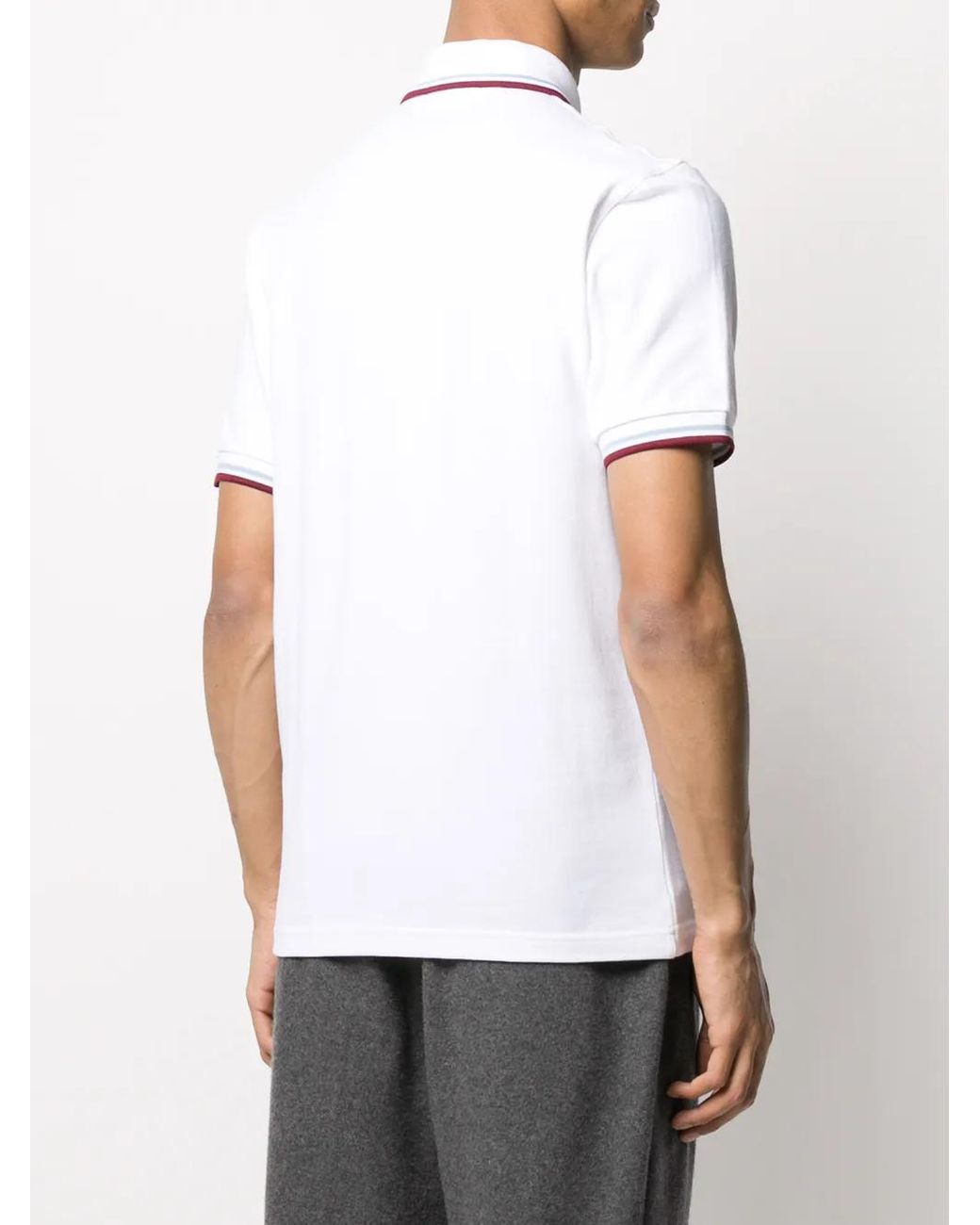 Fred Perry White Logo Polo Shirt for men