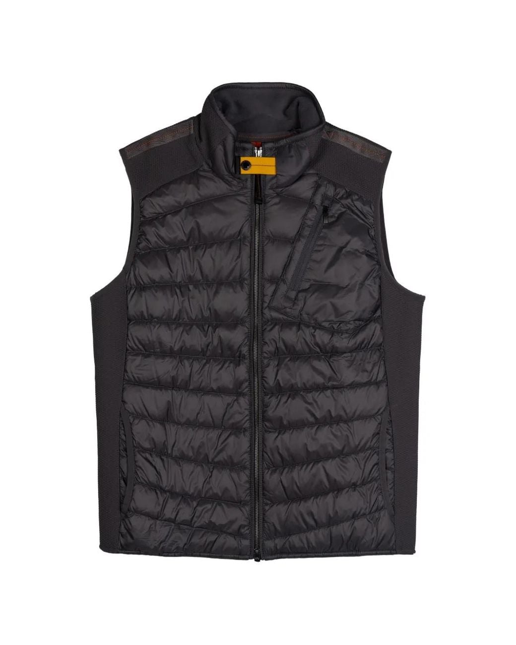 Parajumpers Black Zavier Quilted Hybrid Gilet for men