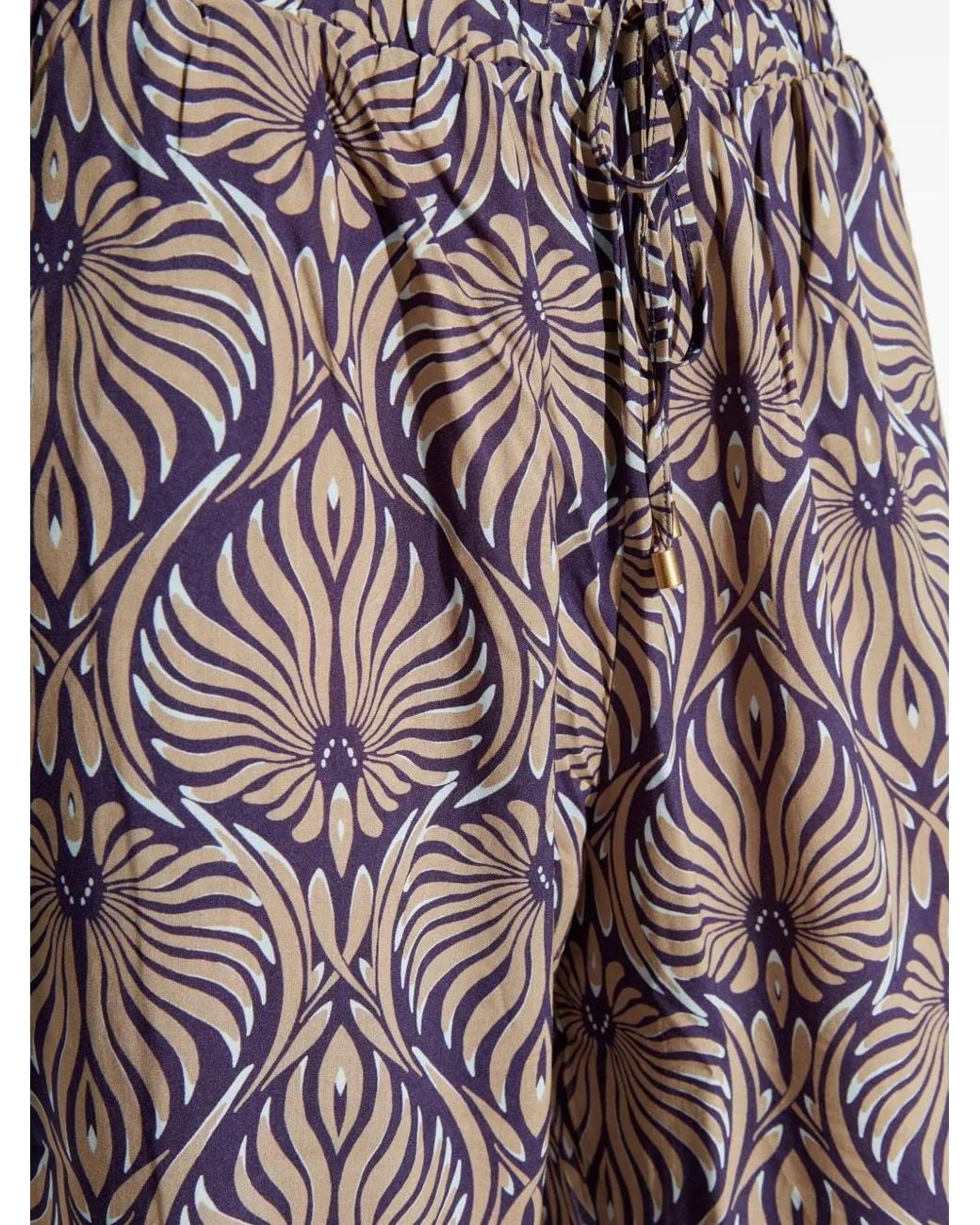 Hanro Multicolor Floral-Pattern Drawstring Trousers