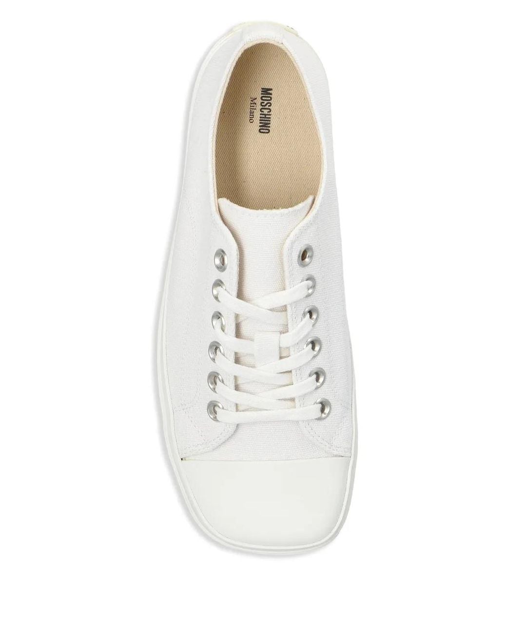 Moschino White Klassische Sneakers
