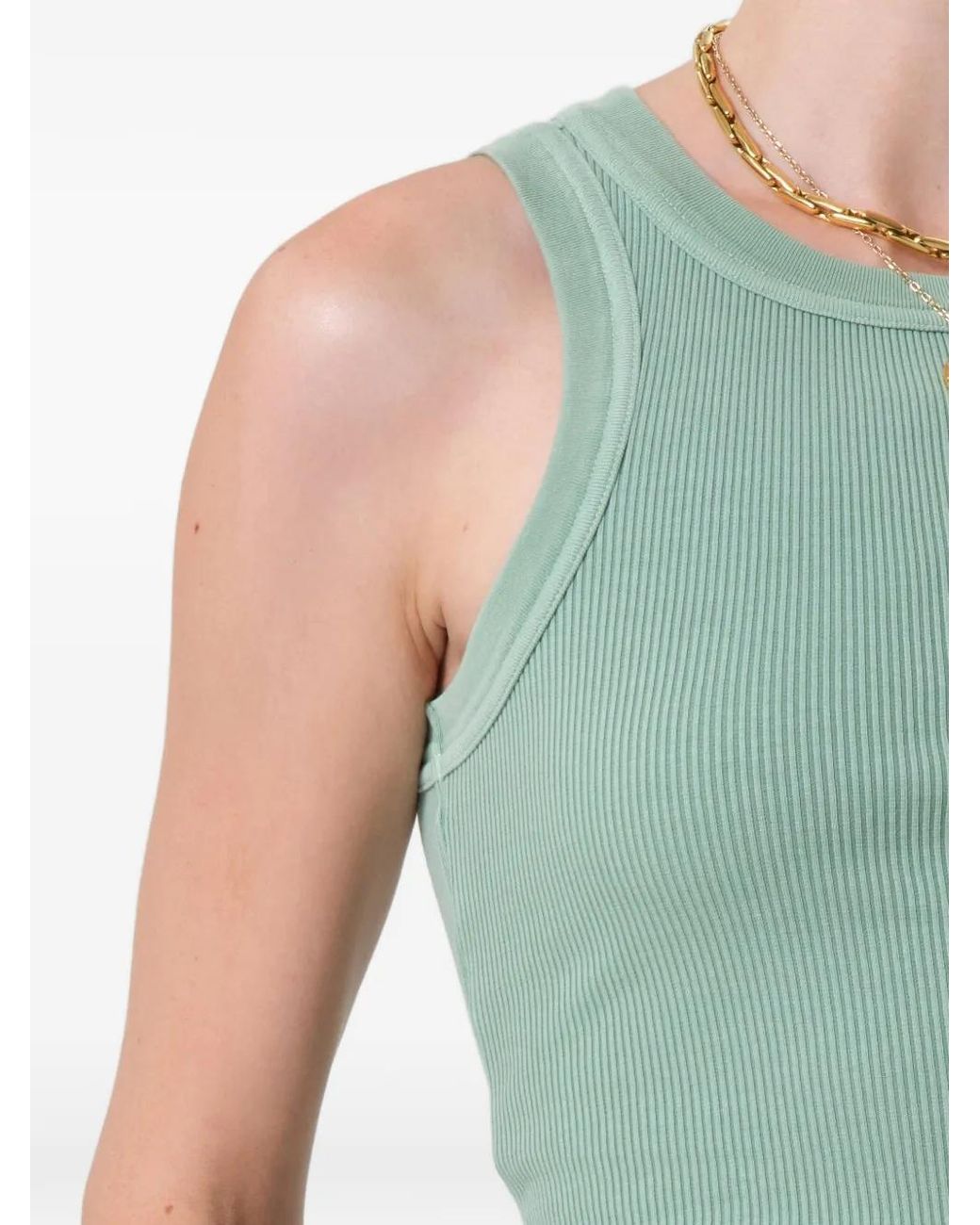 Citizens of Humanity Green Isabel Ribbed Tank Top