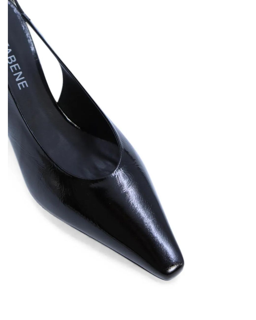 Notabene Black Emmely 70 Patent-Leather Slingback Pumps