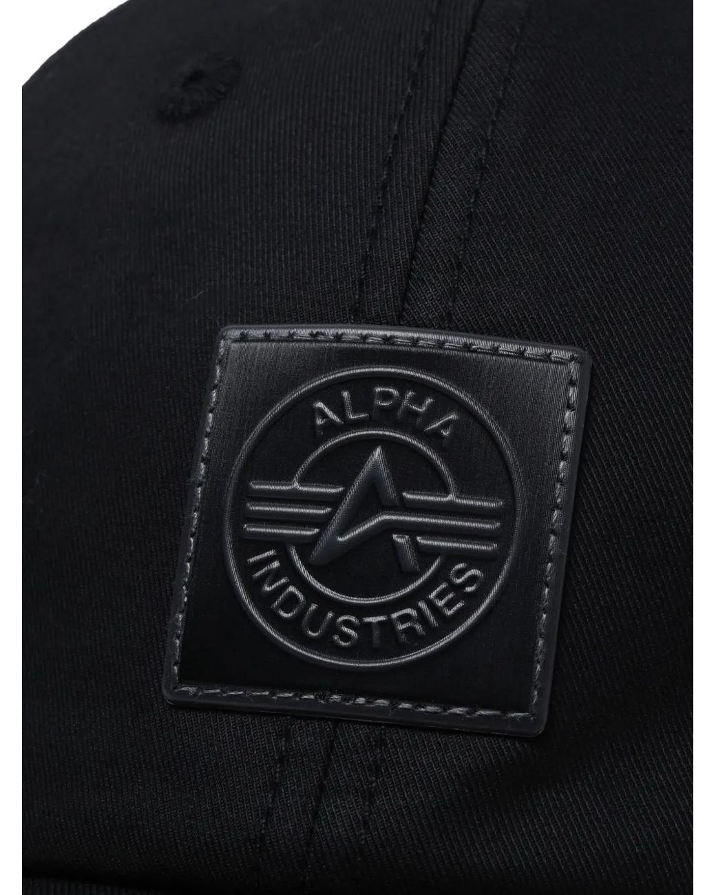 Alpha Industries Blue Logo-Patch Baseball Cap for men