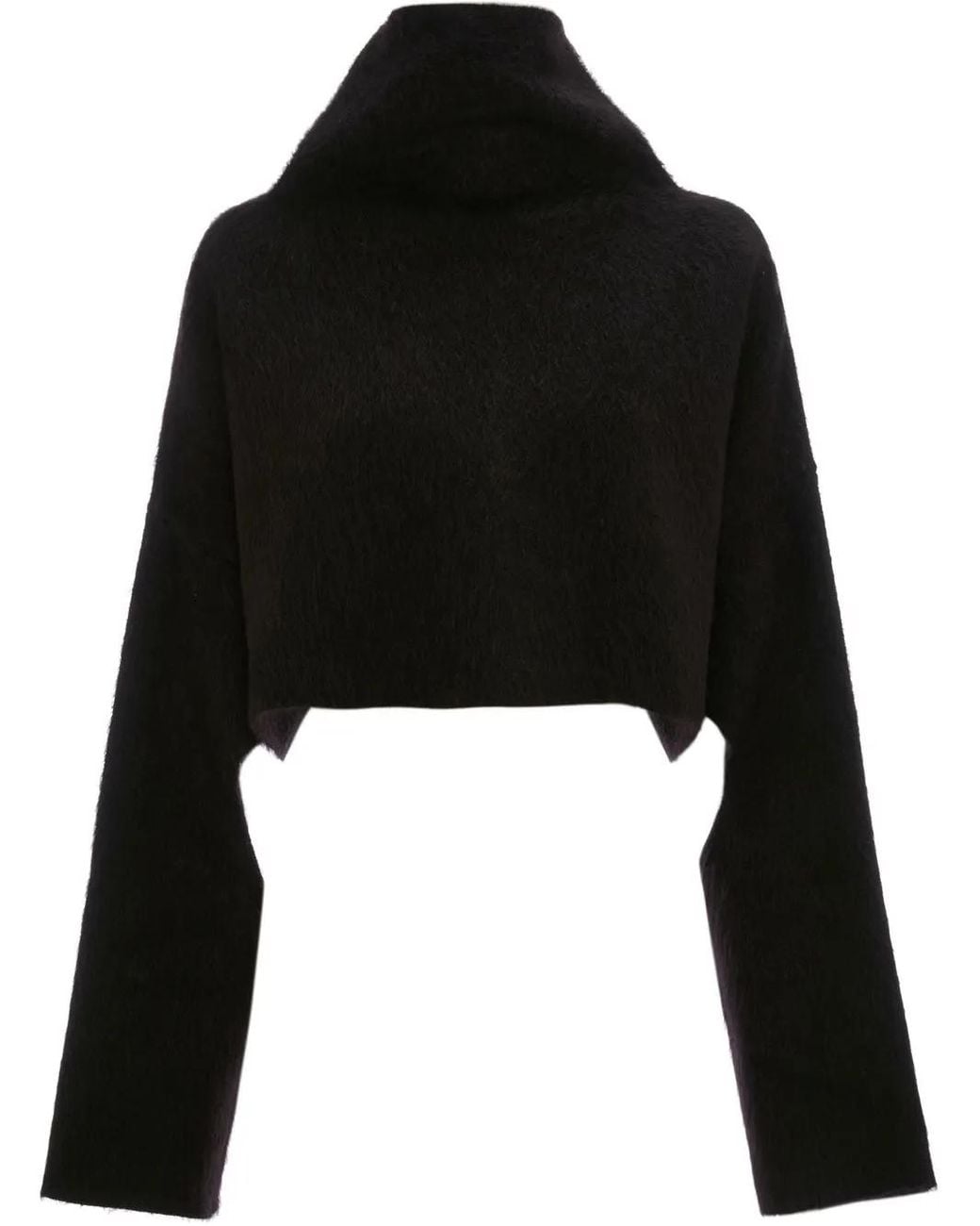J.W. Anderson Black Cut-Out Oversized Cropped Jumper