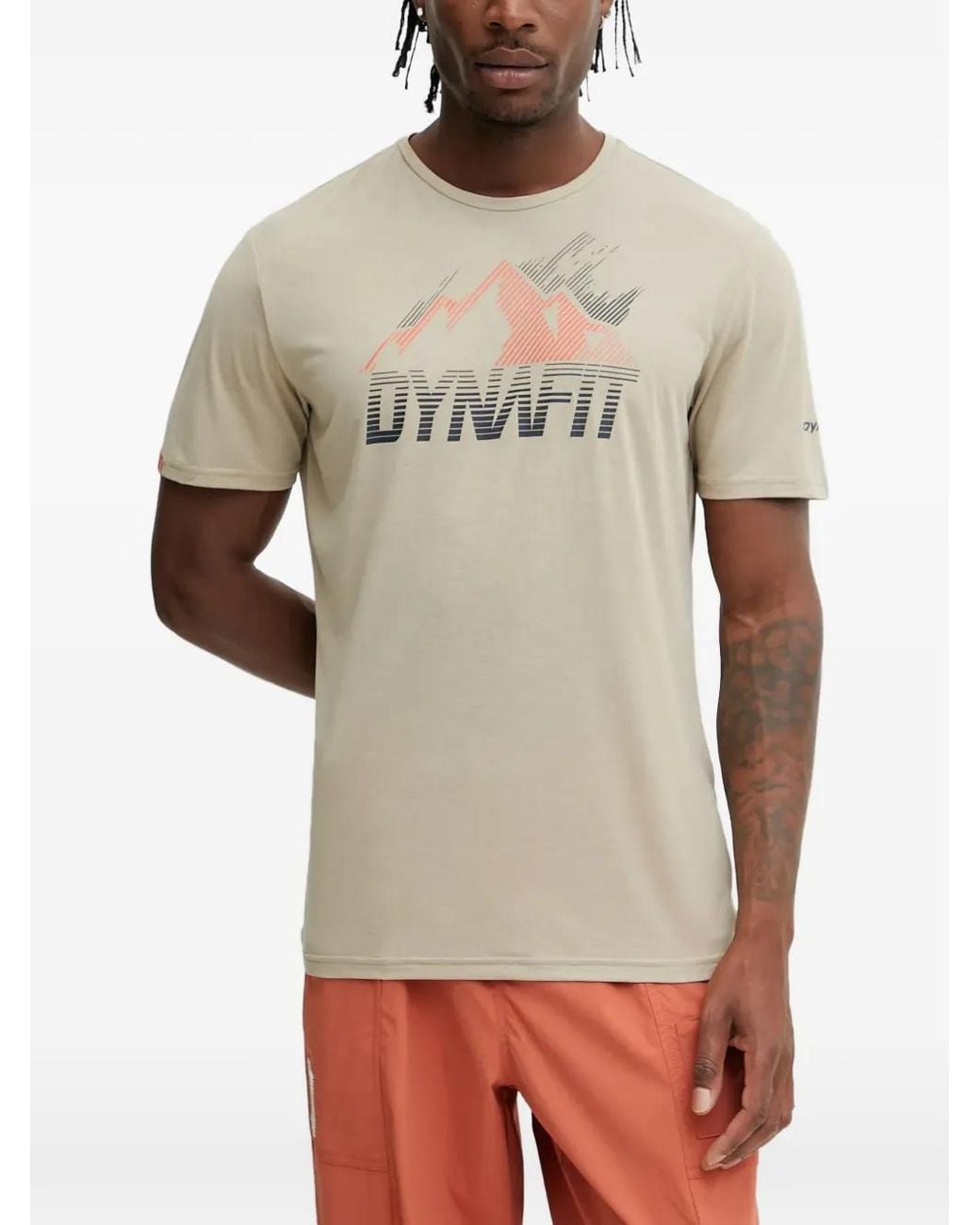 Dynafit Gray Transalper Graphic-Print T-Shirt for men
