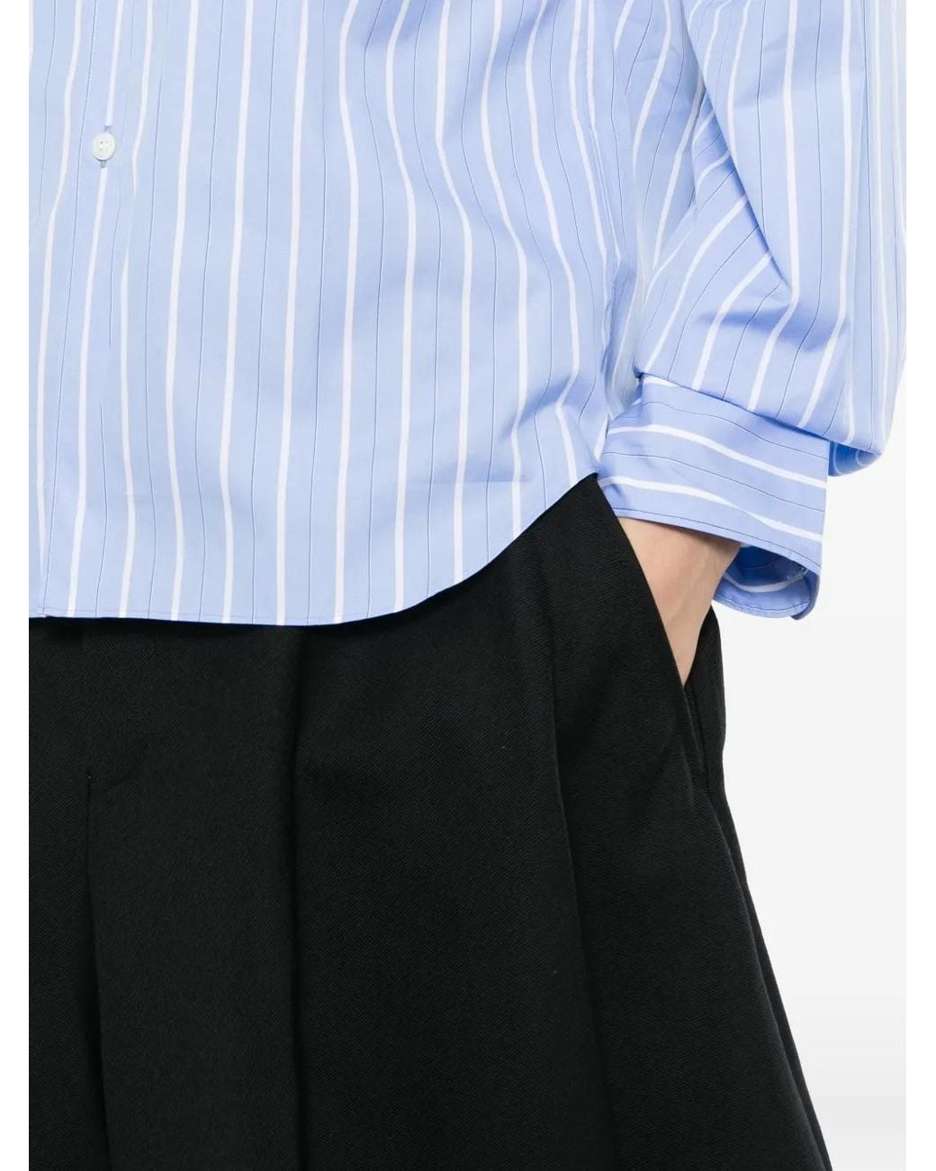 Comme des Garçons Black Pleated Turn-Up Shorts for men