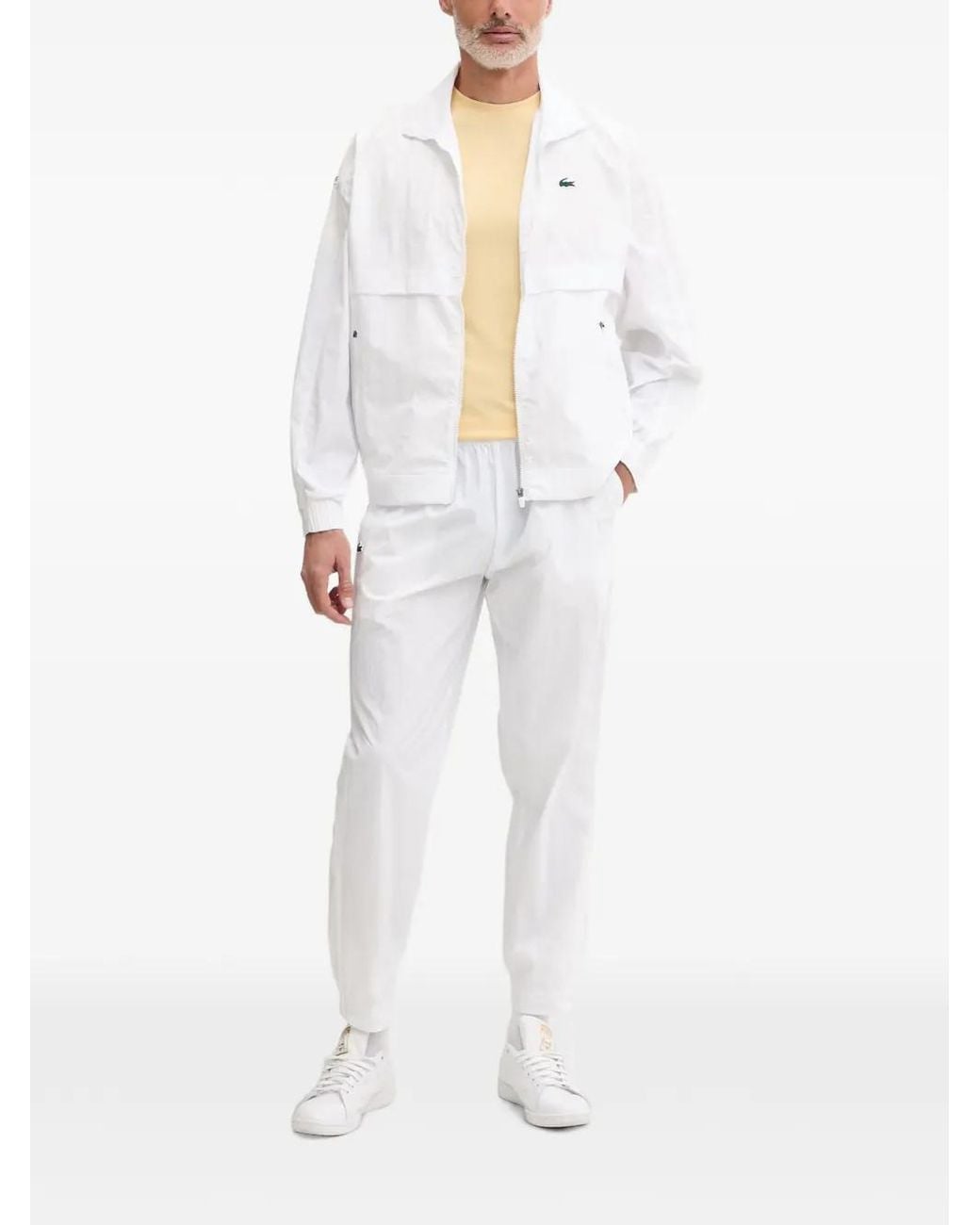 Lacoste White X Novak Djokovic Tennis Tracksuit for men