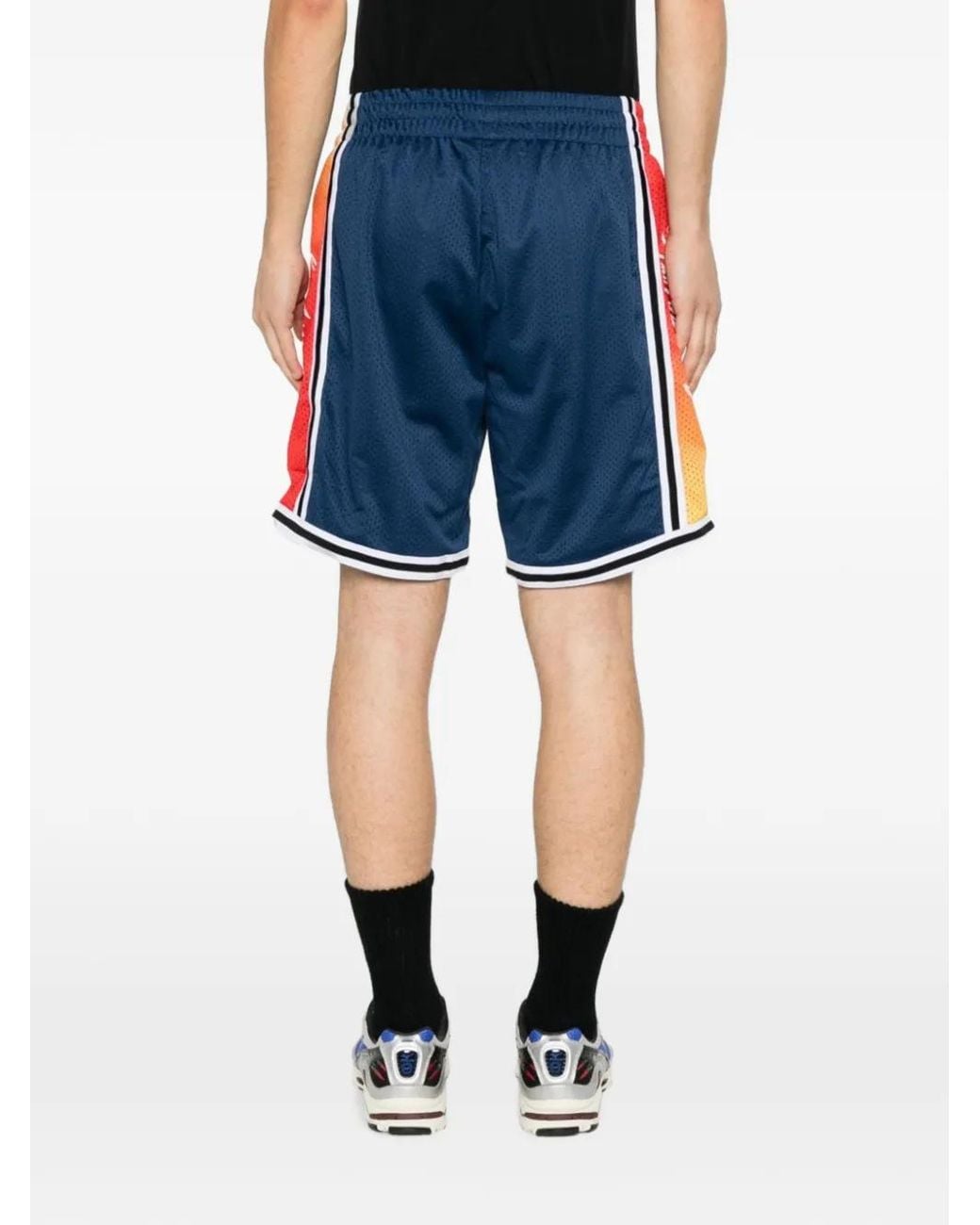 BBCICECREAM Blue Running Dog Logo-Print Track Shorts for men