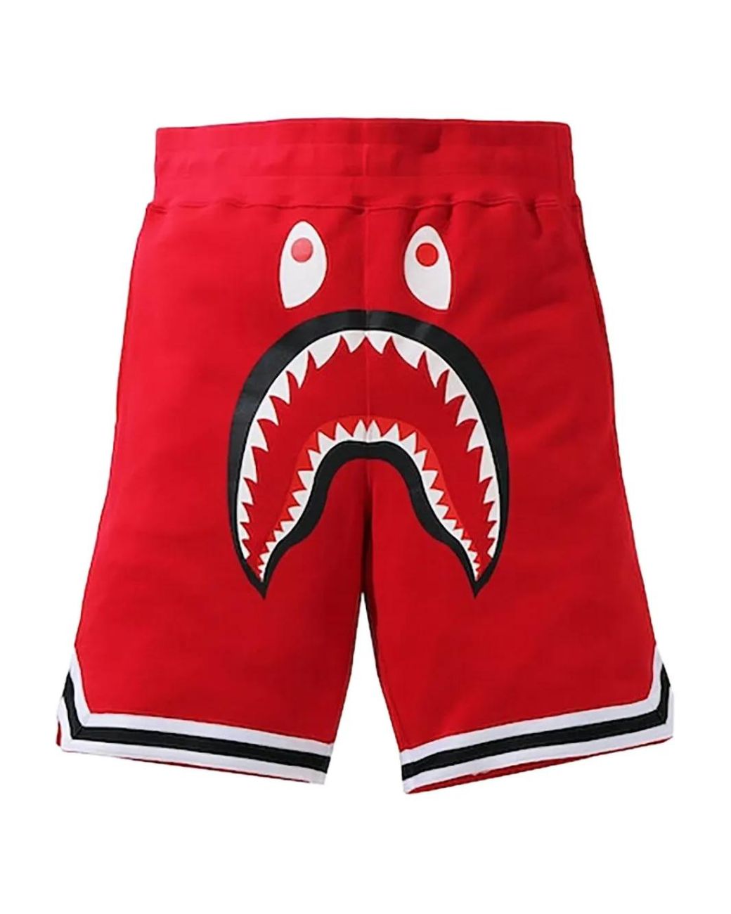 A Bathing Ape Red Shark Basketball Sweatshort for men
