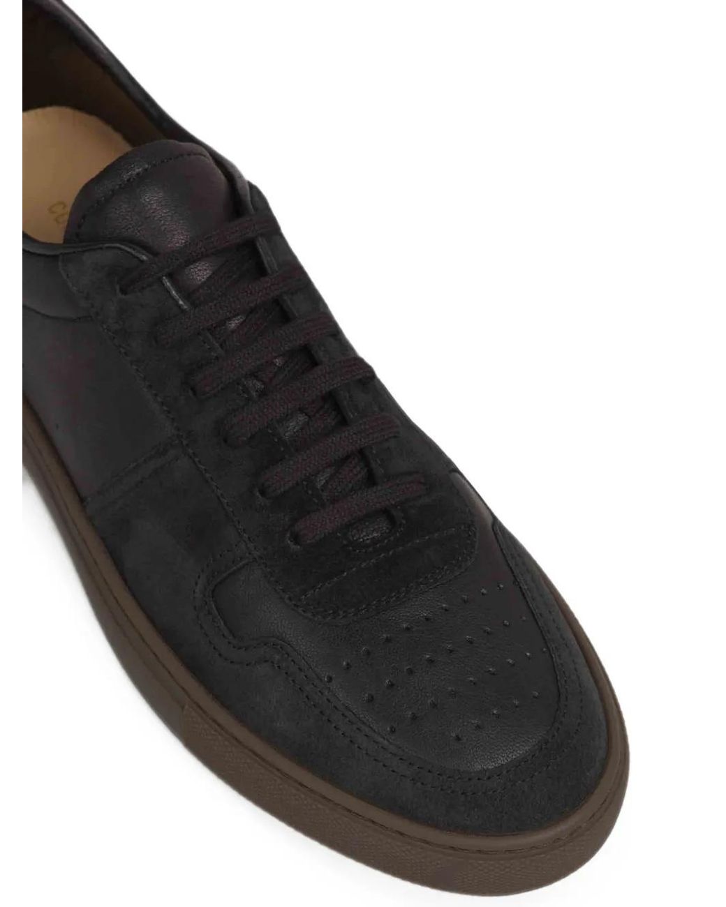 Common Projects Black Perforated Panelled Sneakers for men