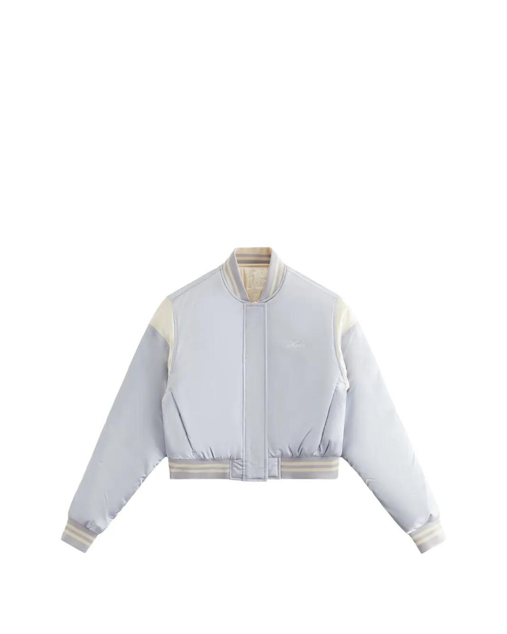 Kith White Landry Cropped Bomber Jacket