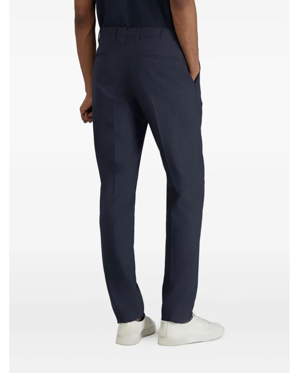 Slowear Blue Pleated Trousers for men