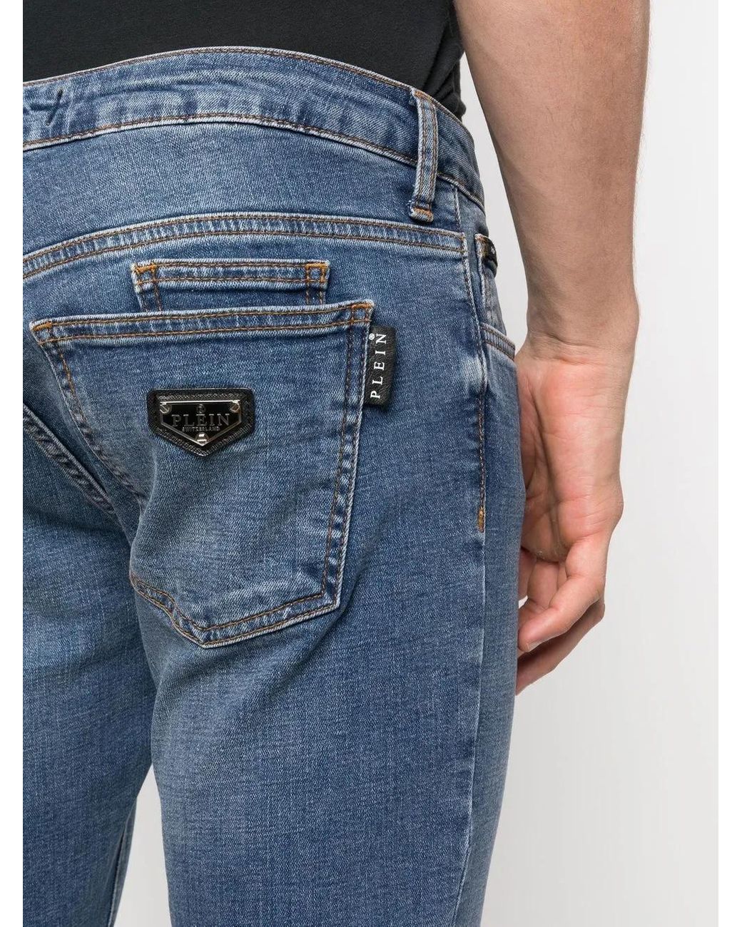 Philipp Plein Blue Slim-Fit Jeans for men